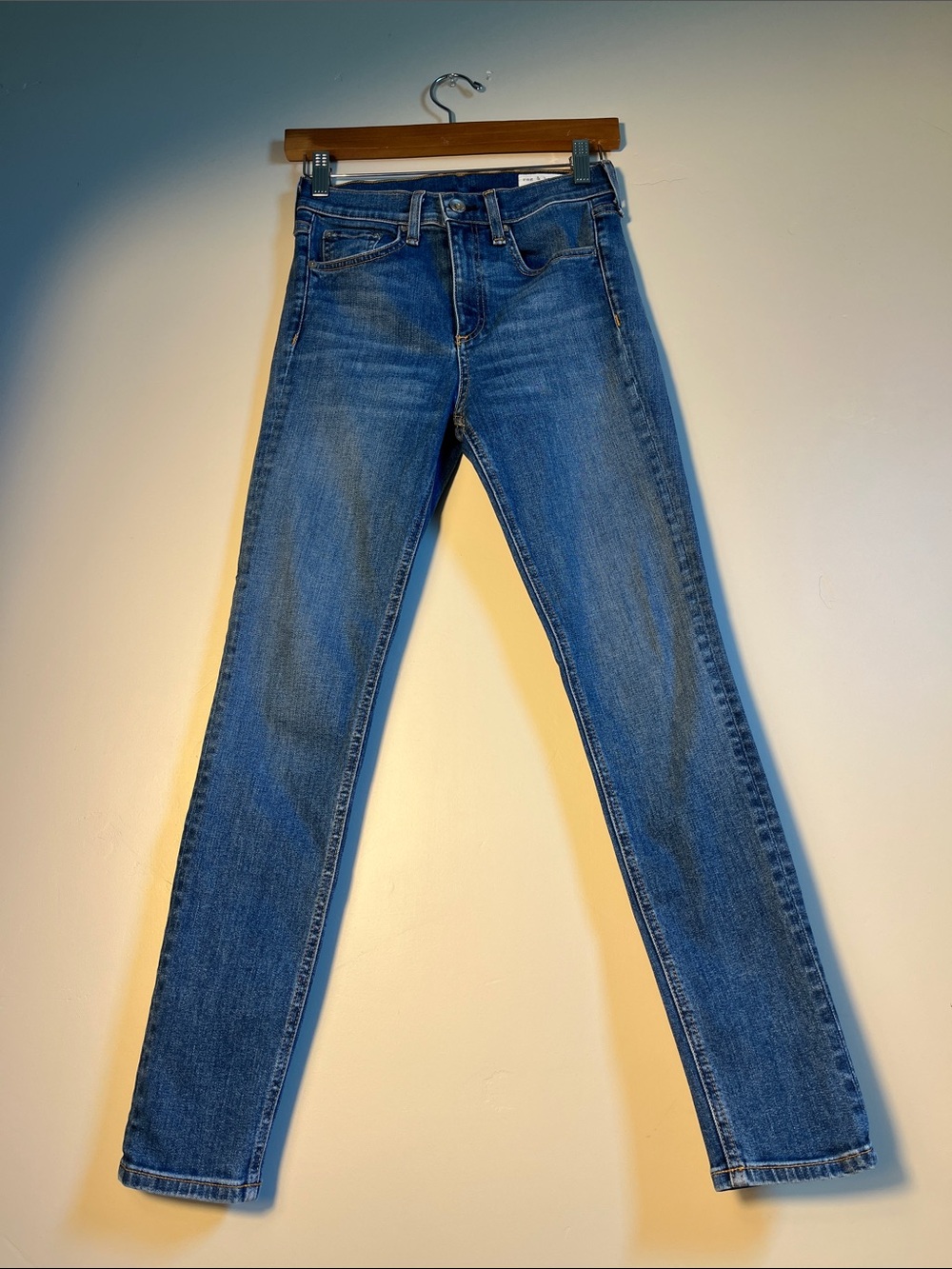 rag & bone Classic Skinny Jeans in Blue Wash